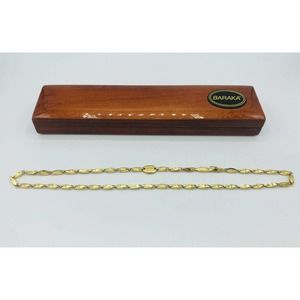 Authentic BARAKA Yellow Gold Men’s Necklace Italy